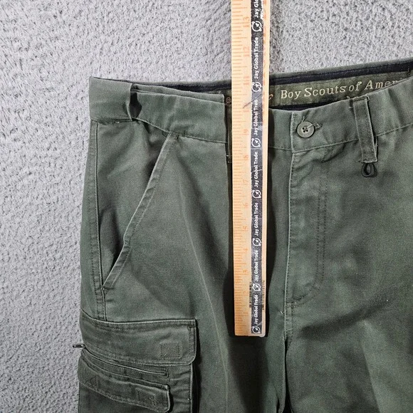 Boy Scouts of America Ladies 8 Convertible Cargo Pants Green Outdoor 30x25 - Picture 5 of 9